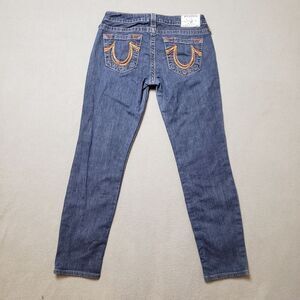 True Religion jeans with thick stitch embroidered pockets skinny size 29